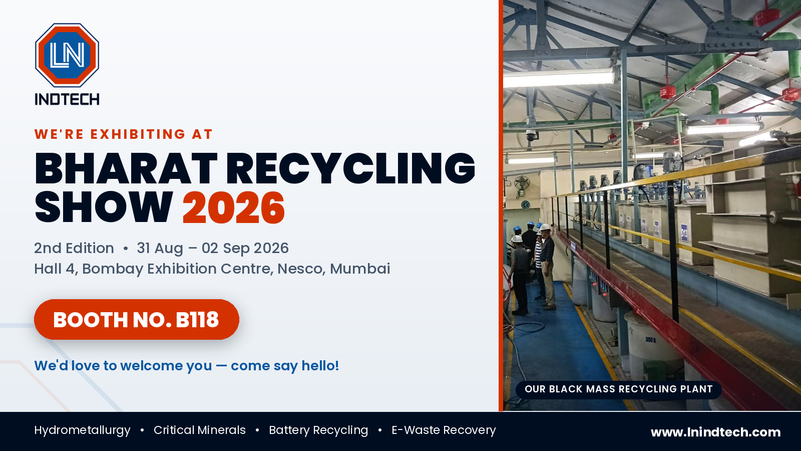 LN INDTECH to Exhibit at Bharat Recycling Show 2026 — Meet Us at Booth B118